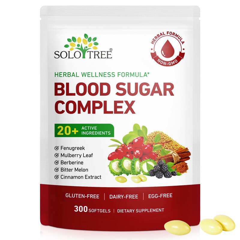 Blood Sugar Complex Softgels Manufacturer - Gluten-Free Vegan Wellness Formula with 300 Softgels