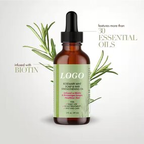 Herbal Anti-Hair Loss Treatment Oil - Private Label 59ML with Rosemary Avocado & Mint