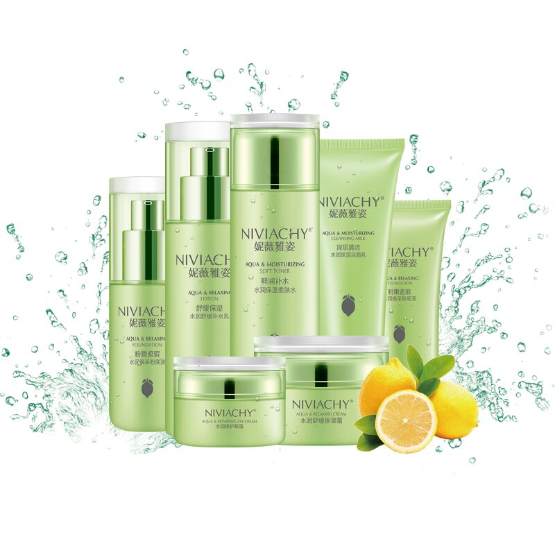 Lemon Skincare Set Manufacturer - Korean Fruit Moisturizing Beauty Cosmetics