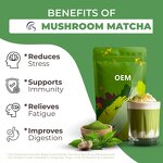 Mushroom Coffee Manufacturer - Organic Adaptogenic Blend with Matcha for Focus & Gut Health