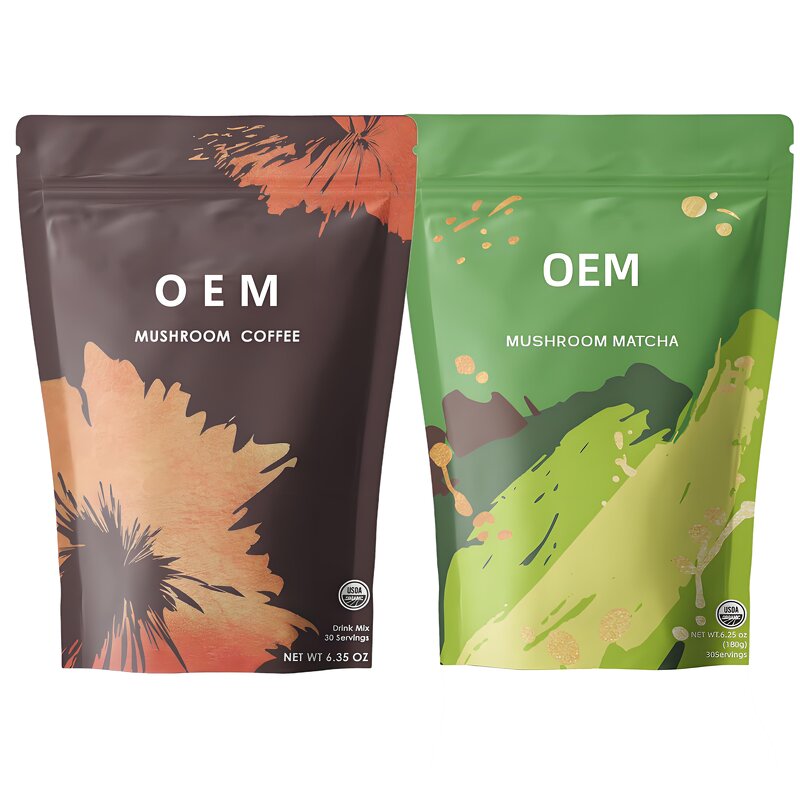 Mushroom Coffee Manufacturer - Organic Adaptogenic Blend with Matcha for Focus & Gut Health