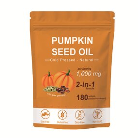 Pumpkin Seed Oil Capsules Manufacturer - 2-in-1 Softgel with Saw Palmetto for Hair & Skin