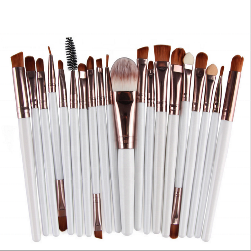 Makeup Brush Set Manufacturer - 20-Piece Synthetic Hair with Fan Brush for Concealer, Custom Logo