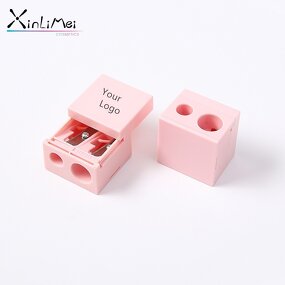 Cosmetic Pencil Sharpener Manufacturer - Dual Hole Blade Sharpener with Cleaner for Eyebrow & Eyeliner