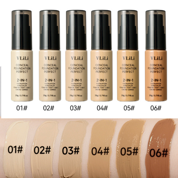 Liquid Foundation Cream Manufacturer - 6-Color, Waterproof, Long-Lasting for Acne & Dark Circles