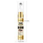 Private Label Caffeine Collagen Under Eye Cream - Anti-Wrinkle Dark Circle Treatment with 24K Gold Roller