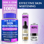 Glutathione Capsules Manufacturer - Private Label Skin Whitening Pills with Vitamin C & B3 2000MG Vegan