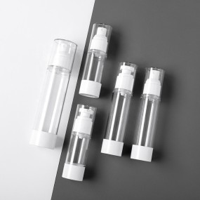 Airless Rotary Pump Bottle Supplier - 15ml 30ml 50ml Cosmetic Lotion Cream Plastic Bottle