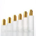 按压泵滴管瓶供应商-20ml-100ml透明磨砂玻璃化妆品精华带滴管