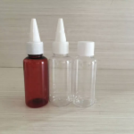 扭盖瓶生产商-100ml-250ml PET透明琥珀色子弹形护发油挤压瓶