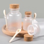 浴盐瓶生产商-100g-500g 300ml 10oz磨砂护肤品面霜罐木勺
