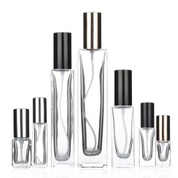 玻璃香水瓶生产商-5ml-100ml方形透明玻璃喷雾器细雾喷雾