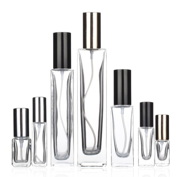 玻璃香水瓶生产商-5ml-100ml方形透明玻璃喷雾器细雾喷雾