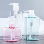 乳液泵瓶工厂-100ml-650ml方形定制PETG化妆品塑料泵瓶