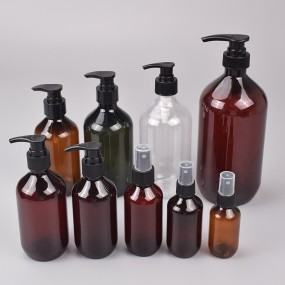 Boston Round Bottle Supplier - 150ml 250ml 500ml Amber Shampoo Conditioner Shower Gel Bottle