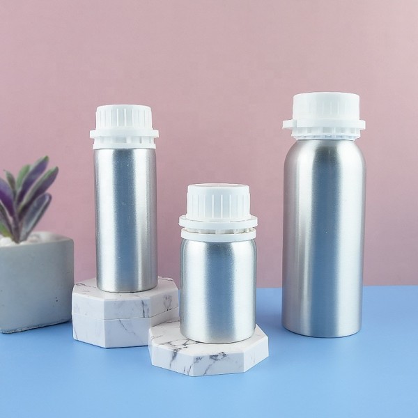 化妆品铝瓶供应商-120ml 4OZ空金属化妆品护肤品精油瓶