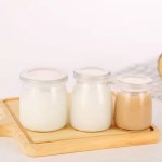 玻璃布丁杯生产商-100ml-200ml 6oz空食品存储牛奶布丁酸奶罐