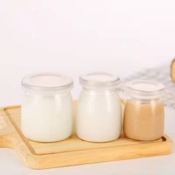玻璃布丁杯生产商-100ml-200ml 6oz空食品存储牛奶布丁酸奶罐