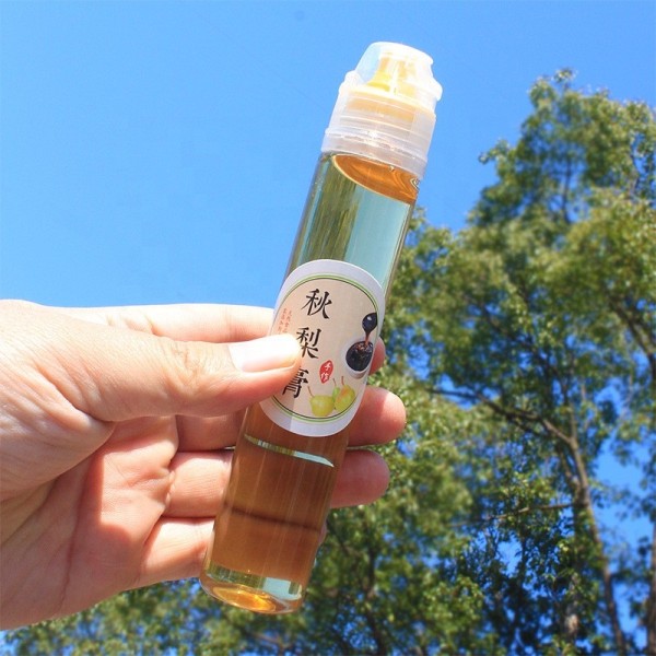 翻盖瓶供应商-250ml 350ml食品级PET蜂蜜糖浆酱料挤压瓶
