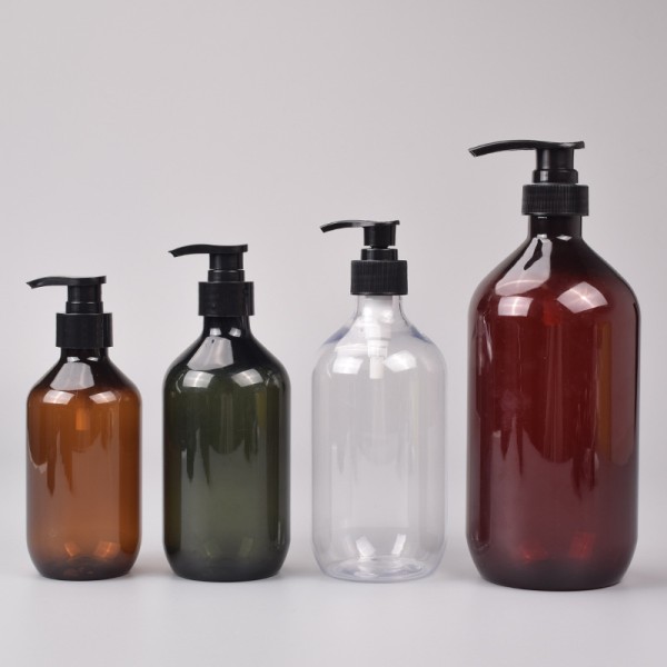 洗发水瓶工厂-300ml PET塑料化妆品包装带乳液泡沫泵