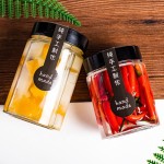 玻璃食品罐工厂-8oz食品级透明圆形直边玻璃罐带螺旋盖