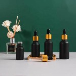 磨砂滴管瓶工厂-5ml-100ml玻璃刻度滴管磨砂黑色精油