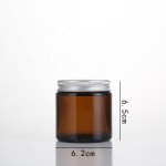 玻璃蜡烛罐工厂-100ml-250ml空广口玻璃蜡烛罐带铝盖