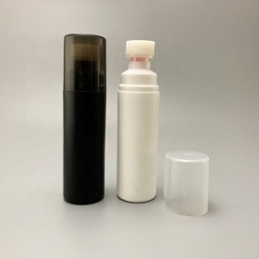 Custom Shoe Polish Bottle Manufacturer - 100ml White Black HDPE Plastic Empty Brush Applicator