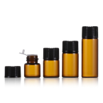 玻璃小瓶生产商-1ml-5ml琥珀色迷你小型化妆品瓶用于精油带盖