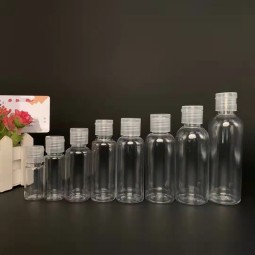 翻盖瓶供应商-5ml-120ml PET透明洗发水瓶化妆品包装