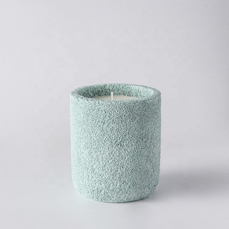 Cement Candle Cup Manufacturer - Coral Type Cement Cup Aromatherapy Fragrance Modern Design