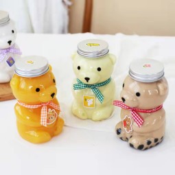 熊形瓶生产商-500ml熊形透明塑料饮料瓶环保PET
