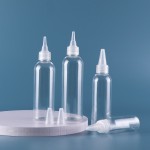 挤压瓶供应商-30ml-500ml透明塑料酱料包装带黑色扭盖