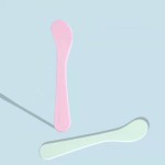 化妆品刮刀生产商-迷你PP塑料粉色绿色刮刀面膜面霜勺