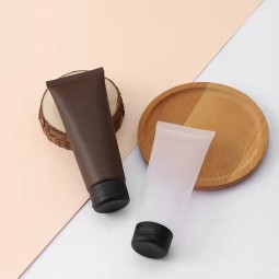 Plastic Squeeze Tube Manufacturer - 100ml Amber Frosted Empty Cosmetic Facial Cleanser Cream