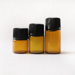 玻璃小瓶生产商-1ml-5ml琥珀色迷你小型化妆品瓶用于精油带盖