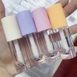 Lip Gloss Tube Supplier - 6ml Transparent Plastic Empty Thick Round Lip Balm Container