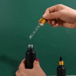 磨砂滴管瓶工厂-5ml-100ml玻璃刻度滴管磨砂黑色精油