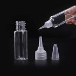 口袋挤压瓶工厂-PET尖头护发油喷嘴透明白色蜂蜜瓶