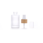 竹制喷雾瓶工厂-20ml-120ml空磨砂玻璃喷雾泵瓶竹盖