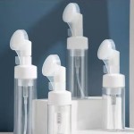洗面奶瓶工厂-100ml-200ml乳液泡沫慕斯塑料乳液瓶带刷
