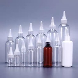 尖嘴瓶工厂-50ml-80ml PET塑料护发油墨水胶水挤压瓶