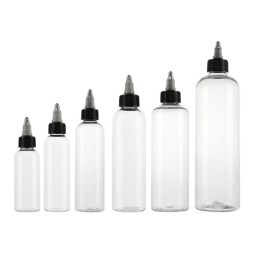 子弹形瓶生产商-30ml-500ml PET透明护发油调味品蜂蜜挤压瓶