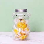 熊形瓶工厂-食品级PET塑料熊形婴儿食品糖圣诞罐