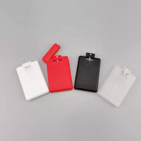 Credit Card Spray Bottle Factory - 20ml Empty White Portable PP Plastic Pocket Hand Sanitizer