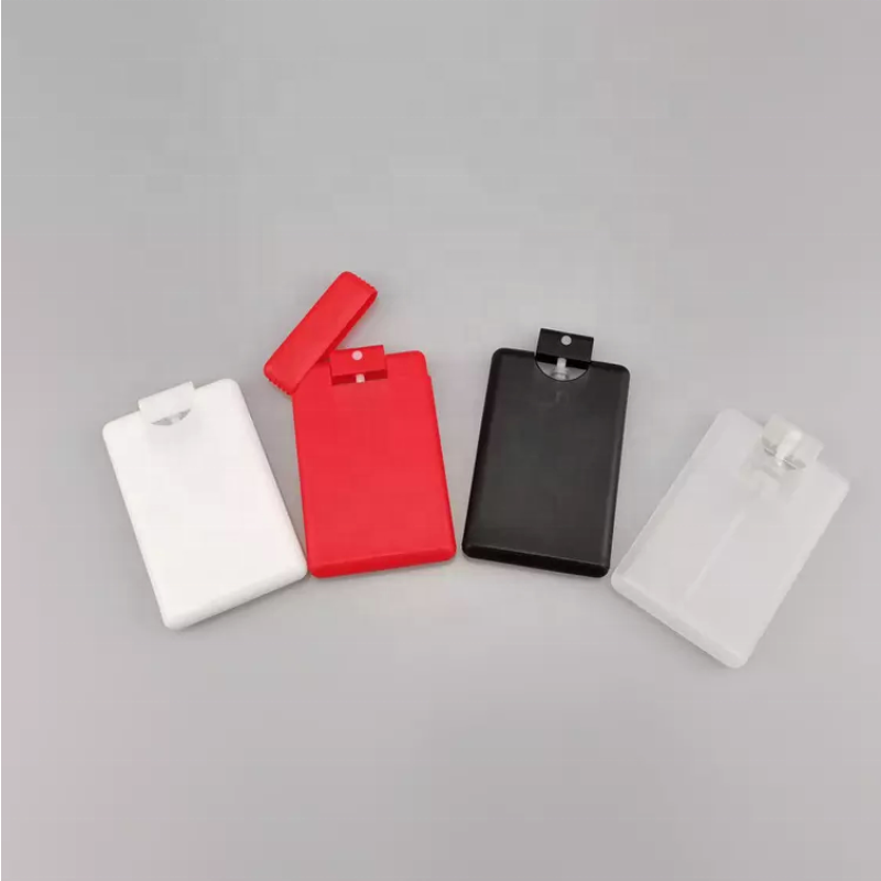 Credit Card Spray Bottle Factory - 20ml Empty White Portable PP Plastic Pocket Hand Sanitizer