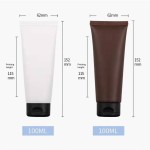 Plastic Squeeze Tube Manufacturer - 100ml Amber Frosted Empty Cosmetic Facial Cleanser Cream