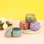 Boho Christmas Ornaments Supplier - Wholesale Boho Retro 2.2 oz Small Candy Jars Metal Tin Cans