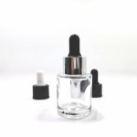 玻璃滴管瓶供应商-15ml-100ml平肩带金银滴管个人护理