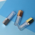唇彩管工厂-5ml五边形空唇彩管带刷